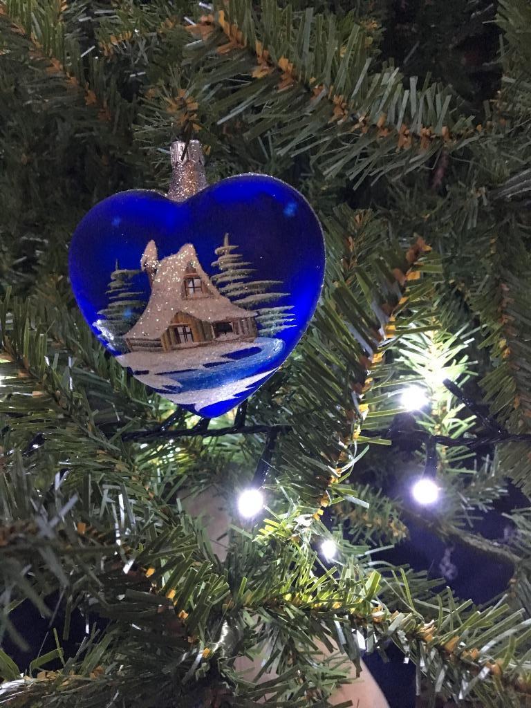 KERSTBOOM MET VERSIERING + LICHTJES, Ophalen, Gebruikt