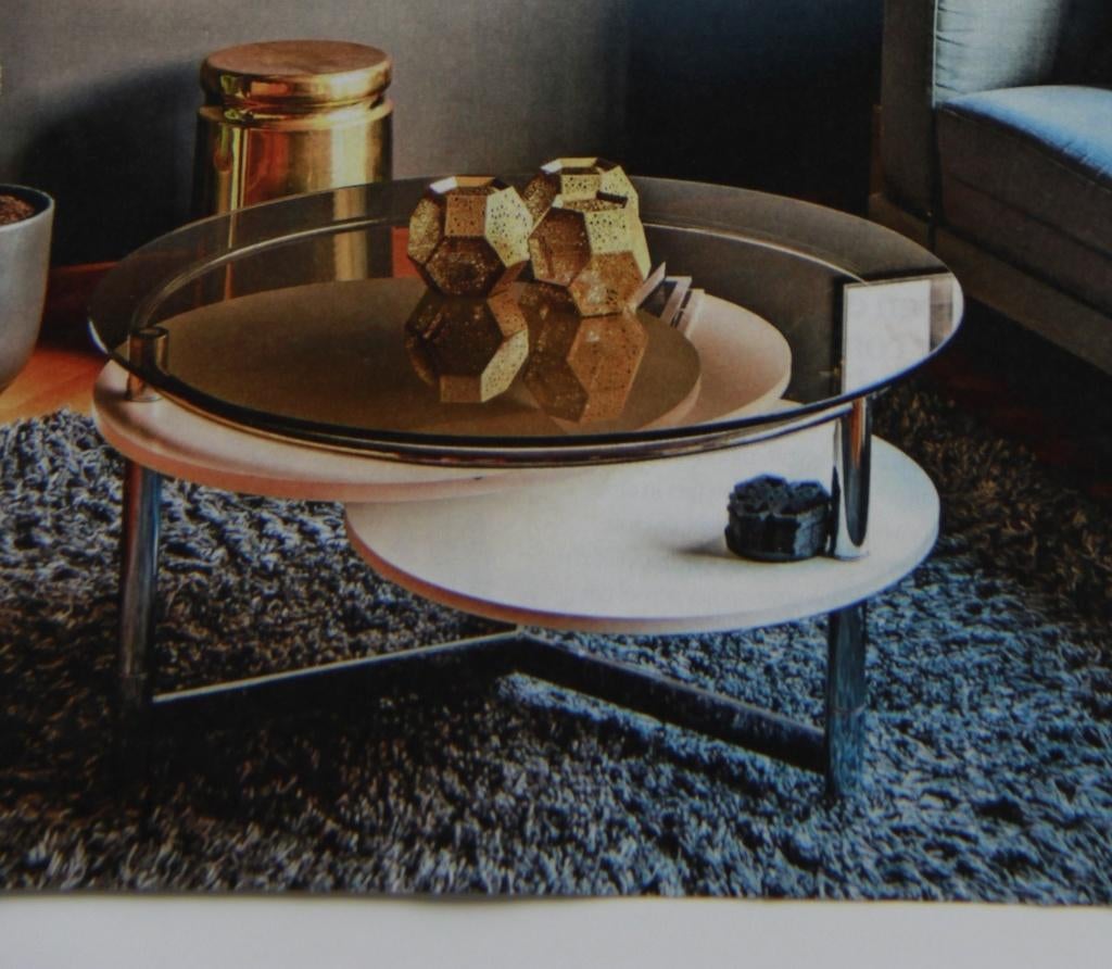 Vintage design salontafel Ronald Schmitt K180, Huis en Inrichting, Tafels | Salontafels, Ophalen, Gebruikt, 100 tot 150 cm, Design