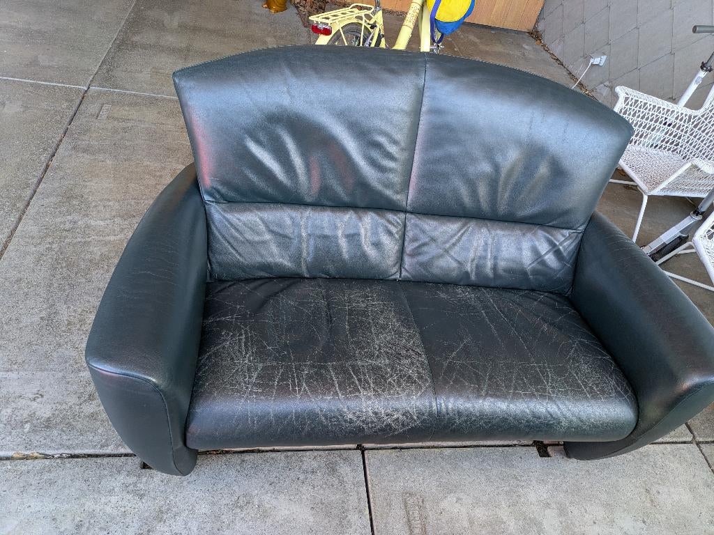 Lederen zetel GRATIS, Huis en Inrichting, Ophalen, Gebruikt, 150 tot 200 cm, Tweepersoons