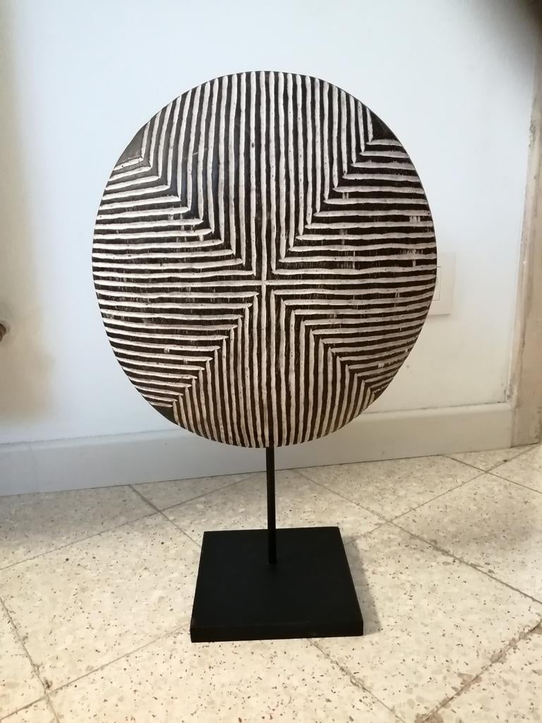 Bouclier en bois du peuple Bamileke du Cameroun, Antiek en Kunst, Kunst | Designobjecten, Ophalen