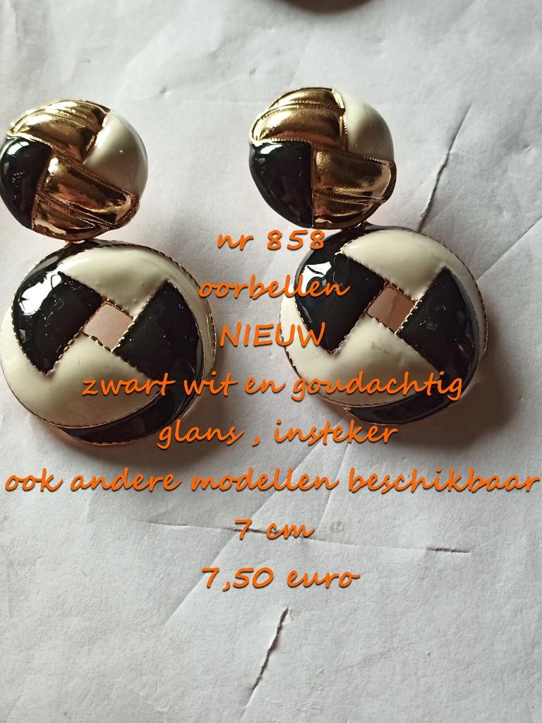 858. Bijou : boucles d'oreilles, NEUF, frais de port inclus, Bijoux, Sacs & Beauté, Boucles d'oreilles, Autres matériaux, Noir