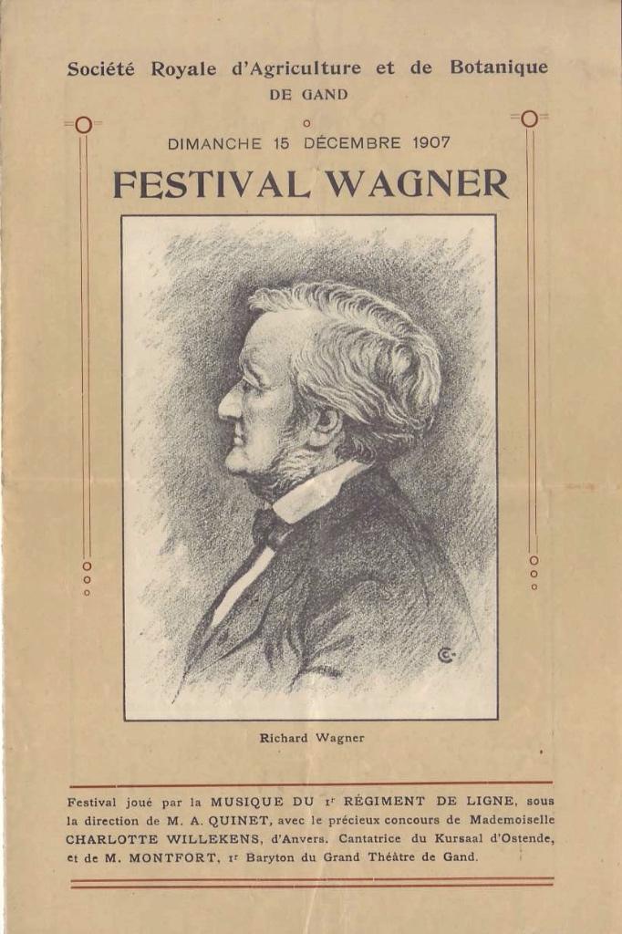 Festival Wagner Gent 1907 – programma, Antiquités & Art, Envoi
