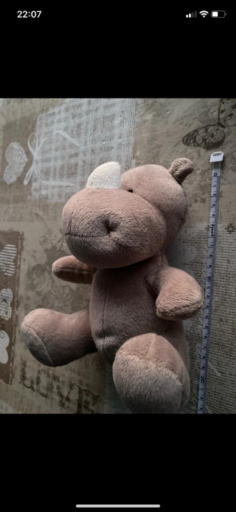 Knuffel neushoorn, Ophalen, Zo goed als nieuw