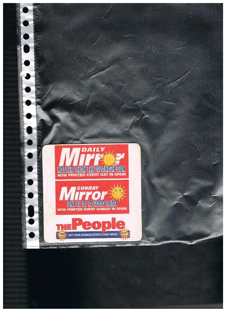 TAPIS À BIÈRE DAILY MIRROR, Envoi, Neuf, Sous-bock