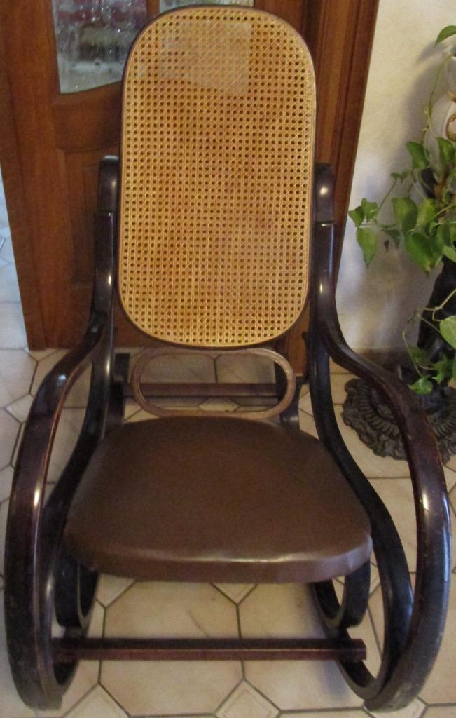 oude schommelstoel, Osier ou Rotin, Brun, Enlèvement, Utilisé