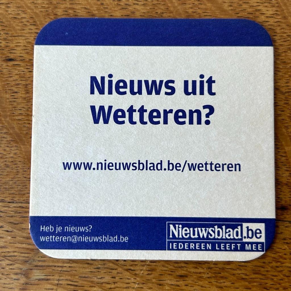 bierviltje Wetteren, reclame, Ophalen of Verzenden, Gebruikt, Viltje(s)