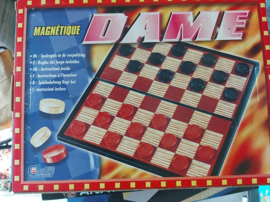 magnetisch dammen +3, Hobby en Vrije tijd, Ophalen of Verzenden, Gebruikt
