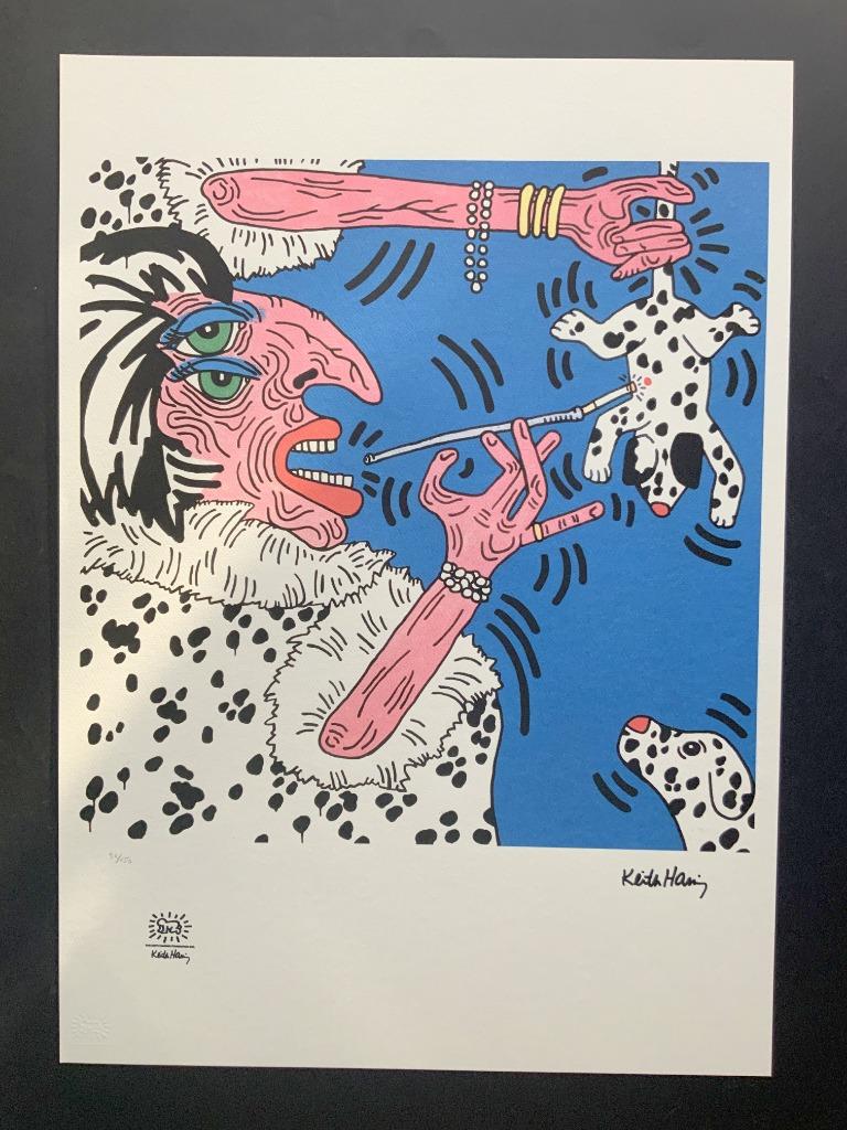 Keith Haring genummerde litho groot formaat, Antiek en Kunst, Ophalen of Verzenden