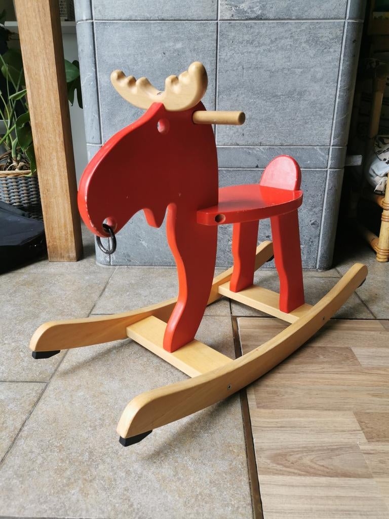 Ikea schommelpaard rood eland, Kinderen en Baby's, Ophalen, Gebruikt