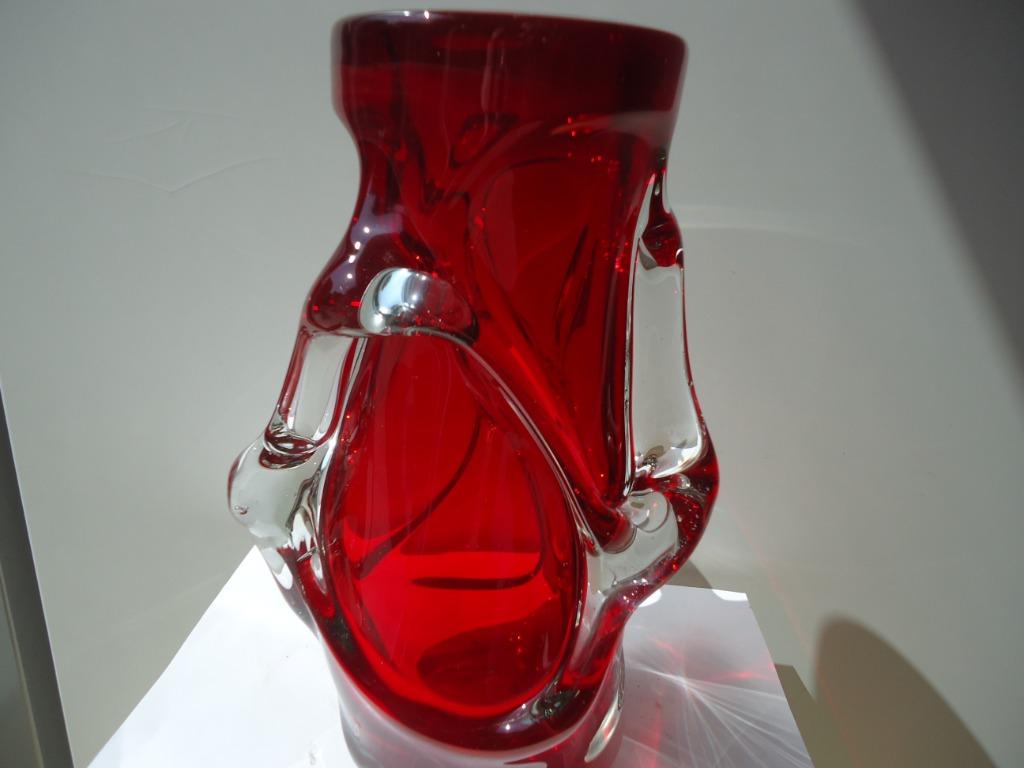 Vase moderniste MURANO VTG en verre années 50 (Flavio POLI), Antiquités & Art, Enlèvement