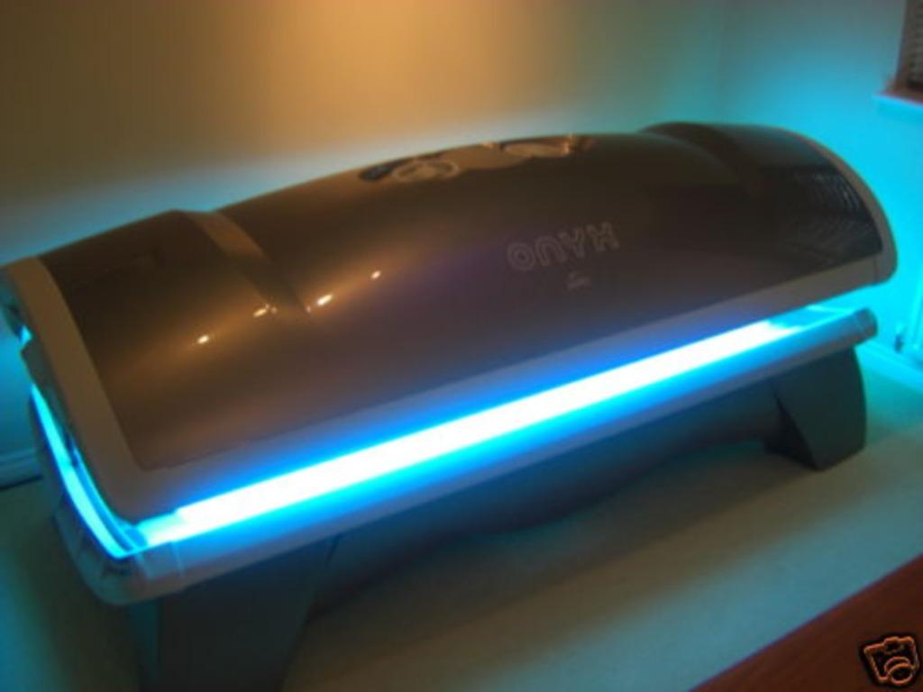 topmodel hapro onyx 26,5 zonntunnel full options 2jr garan, Ophalen, Zo goed als nieuw, Zonnebank dubbelzijdig, 15 lampen of meer