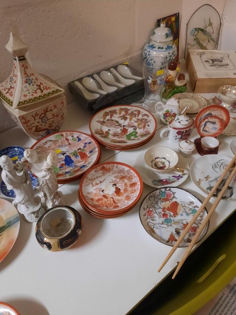 Japanse borden, beeldjes, pottish, Antiek en Kunst, Ophalen