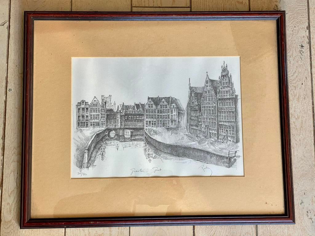 PENTEKENING LUC PUTMAN -GRASLEI GENT, Antiek en Kunst, Kunst | Tekeningen en Fotografie, Ophalen