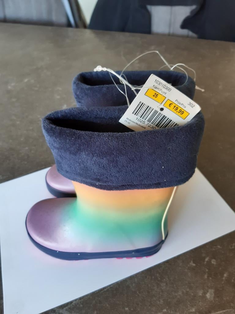 Regenboog regenlaarzen maat 25, Meisje, Nieuw, Ophalen of Verzenden, Laarzen