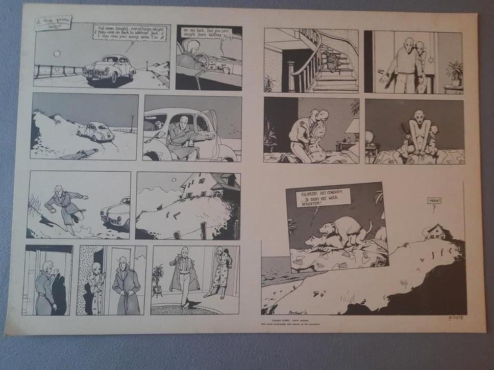JAN BOSSCHAERT ca.1980 " LE LOUP GAROU" strip poster*NIEUW*, Boeken, Europa, Nieuw, JAN BOSSCHAERT, Ophalen