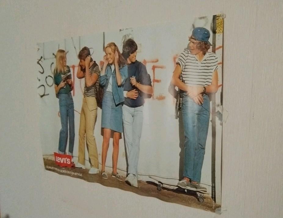 Ancienne affiche de Levi's 1981, Enlèvement, Utilisé, Rectangulaire horizontal, Publicité