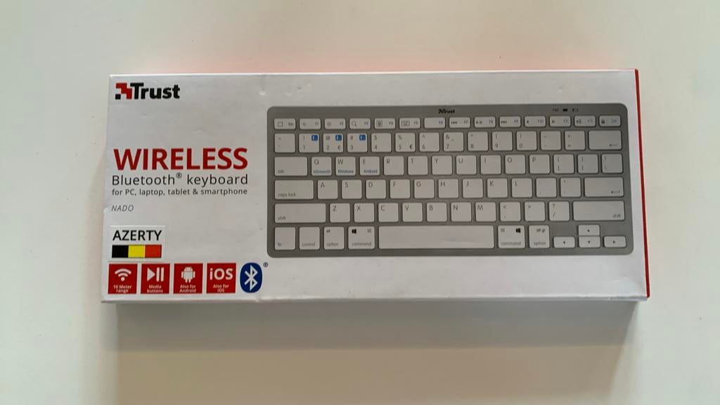 Trust Wireless bluetooth keyboard NEW, Ophalen, Ergonomisch, Draadloos, Trust