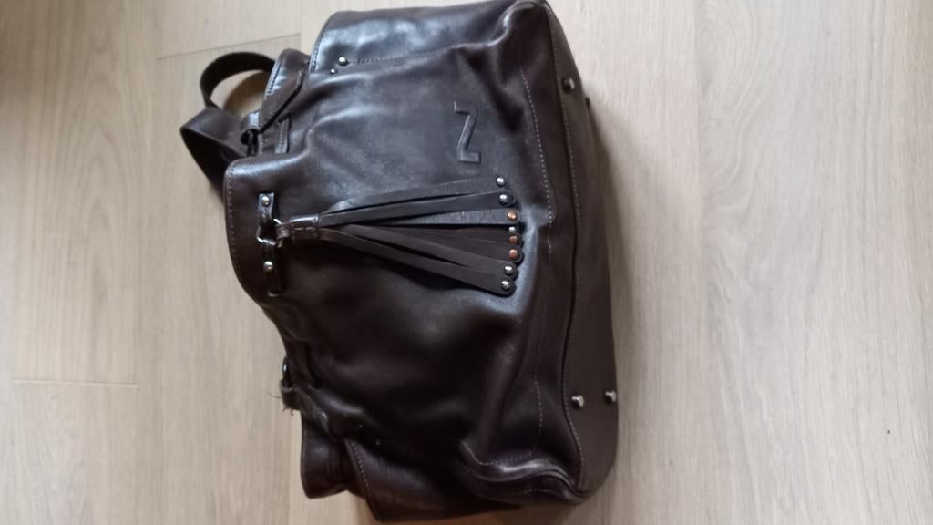 handtas Nathan, bruin, Ophalen of Verzenden, Gebruikt, Bruin