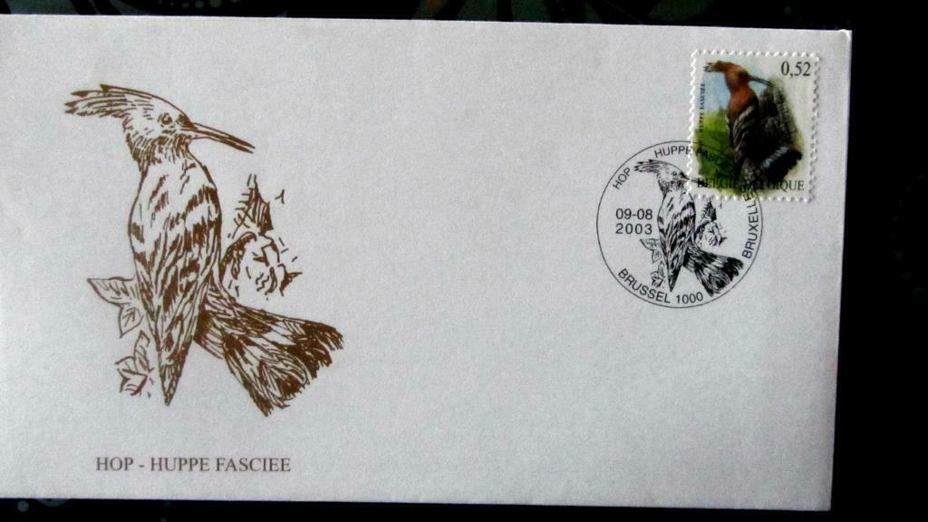 FIRST DAY COVER- VOGELS VAN BUZIN -DE HOP, Ophalen of Verzenden, Gestempeld, Dier of Natuur