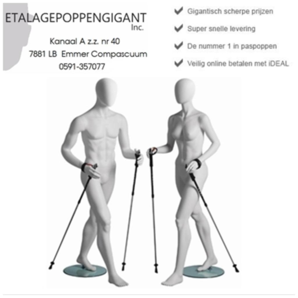 Etalagepoppen / Mannequins Nieuw met Egg Hoofd, Loop Houding, Neuf, Autres marques, Enlèvement ou Envoi, Autres types