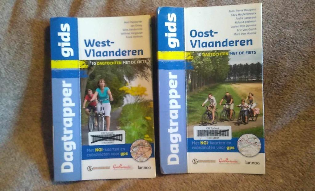 dagtrappergids dagtochten met de fiets West en Oost Vlaander, Enlèvement ou Envoi