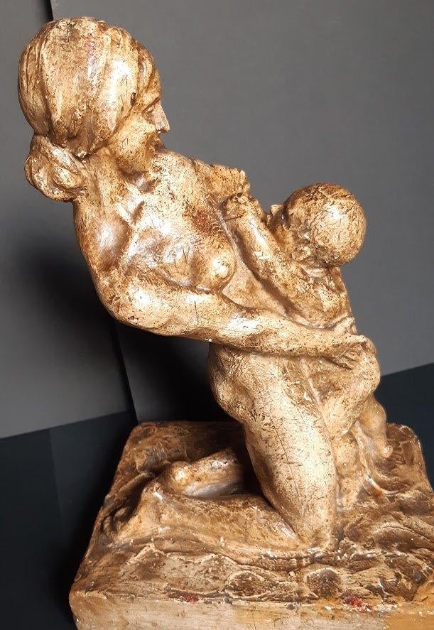 Beeld Moeder en Kind,  Van den Bossche Henri (1886 - 1952 ), Ophalen