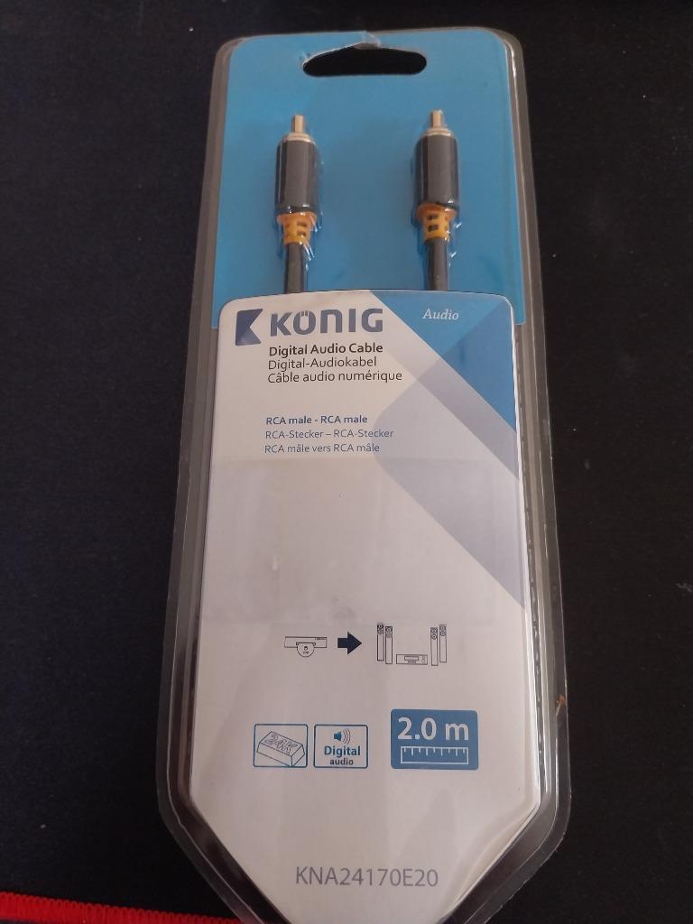 CABLE  RCA male vers RCA male- 2 m - Neuf et emballé origine, Enlèvement, Neuf, 2 à 5 mètres, Autres câbles