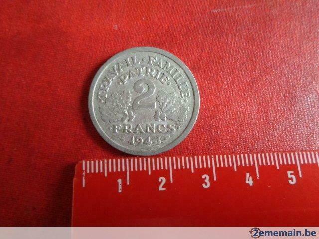 Pièces de monnaies. "FRANCE" 2 francs. Francisque., Postzegels en Munten, Verzenden, Frankrijk