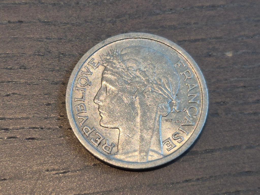 Pièce RF Morlon 1949 B (Beaumont-le-Roger) 1 franc, Enlèvement ou Envoi, France
