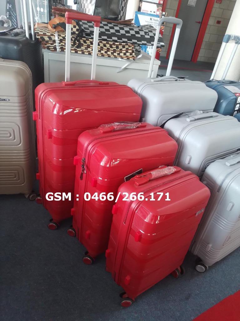 Nouveau Model 2025 Set de 3 Valises, Neuf, Enlèvement ou Envoi, Plastique dur, 55 cm ou plus