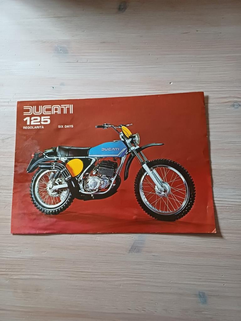 Ducati six days 125 oldtimer brochure, Ophalen of Verzenden, Nieuw