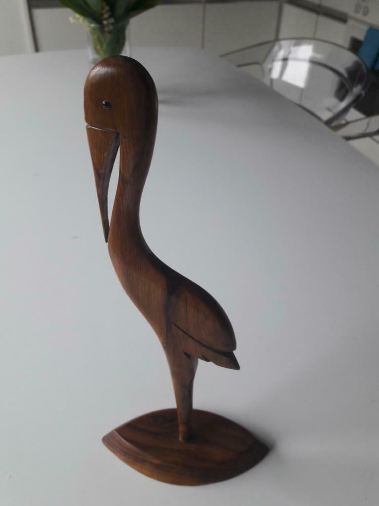 Statue cigogne en bois, Enlèvement ou Envoi