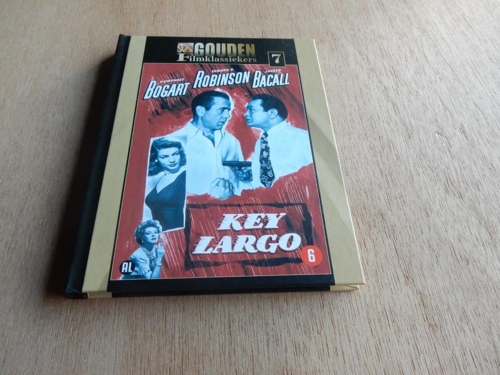 nr.1295- Dvd: key largo - gouden klassieker- 1948, Alle leeftijden, Drama, Ophalen of Verzenden, Zo goed als nieuw