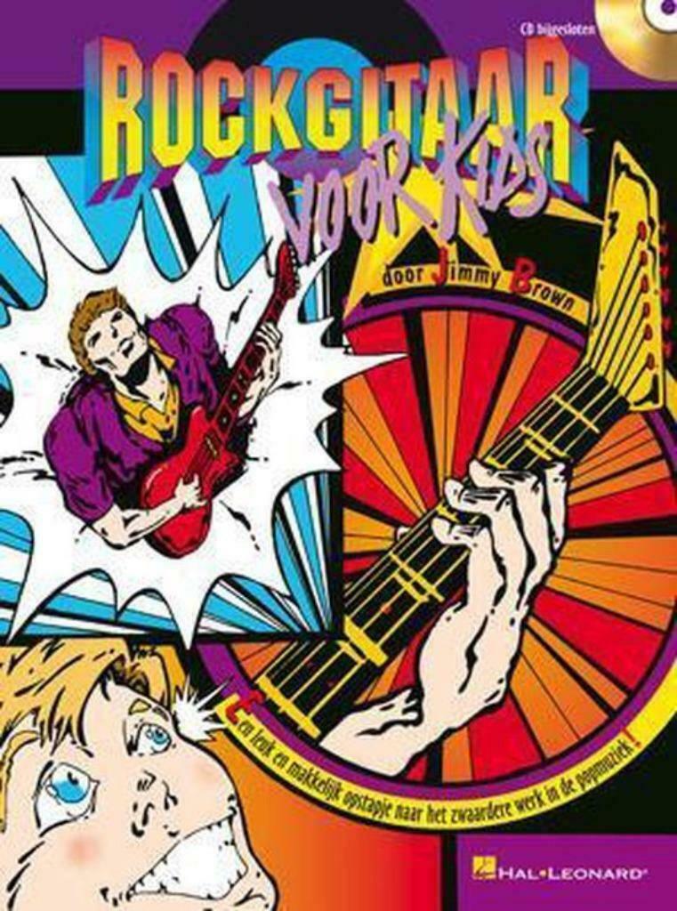 boek en cd rockgitaar voor kids Jimmy Brown, Boeken, Ophalen of Verzenden, Nieuw, Instrument