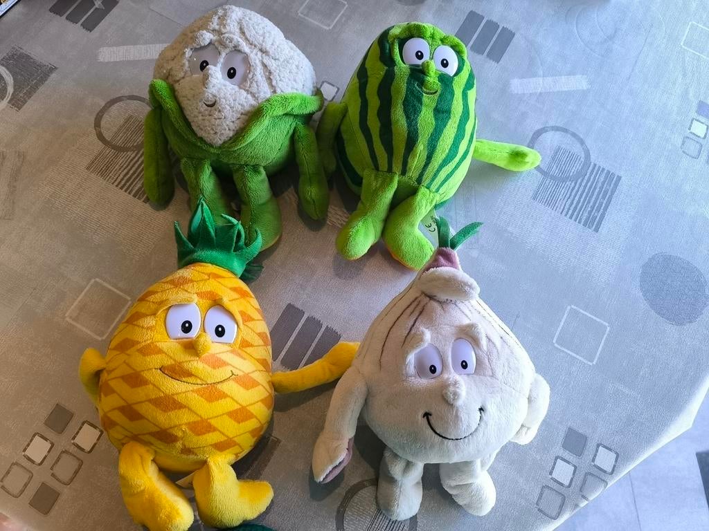 Groenten en fruit knuffels, Kinderen en Baby's, Speelgoed | Knuffels en Pluche, Ophalen of Verzenden, Zo goed als nieuw