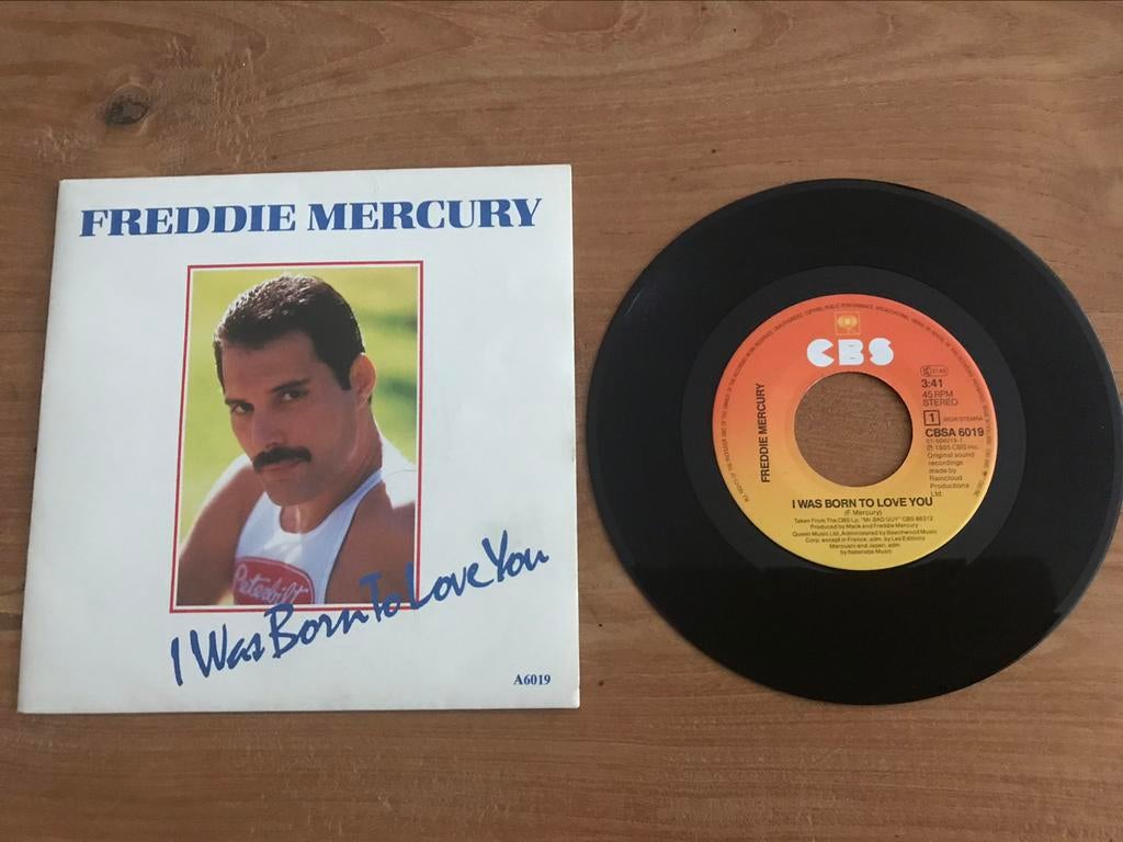 3 x vinyl single Freddie Mercury / Queen, Enlèvement ou Envoi, Single, Comme neuf, Pop