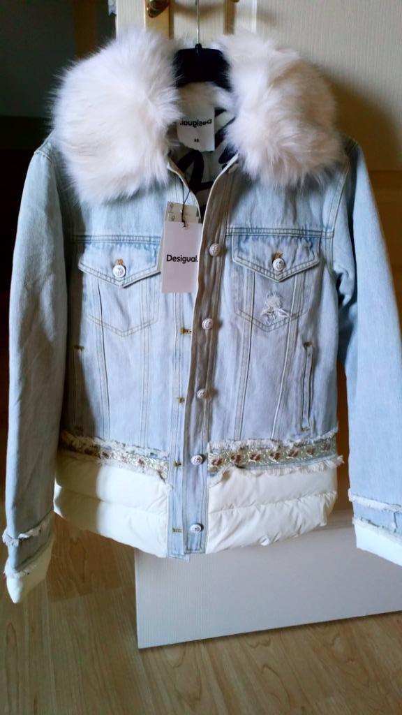 Veste en jean oversize Desigual Taille XS, Ophalen, Blauw, Nieuw, Desigual