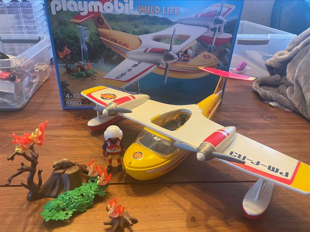 Playmobil 5560 avion de sauvetage vie sauvage, Enlèvement ou Envoi, Comme neuf, Ensemble complet