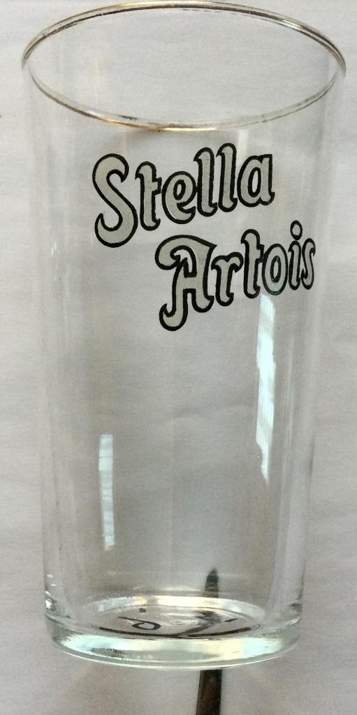 bier brouwerij glas Stella Artois  mindere goudboord, Verzamelen, Ophalen of Verzenden, Gebruikt