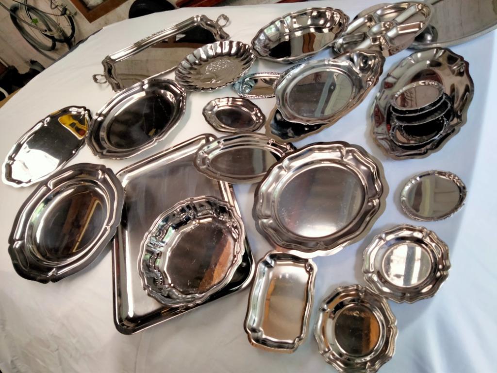 Lot de 30 pièces en ''inox'' de toutes dimensions, Huis en Inrichting, Keuken | Servies, Gebruikt, Ophalen