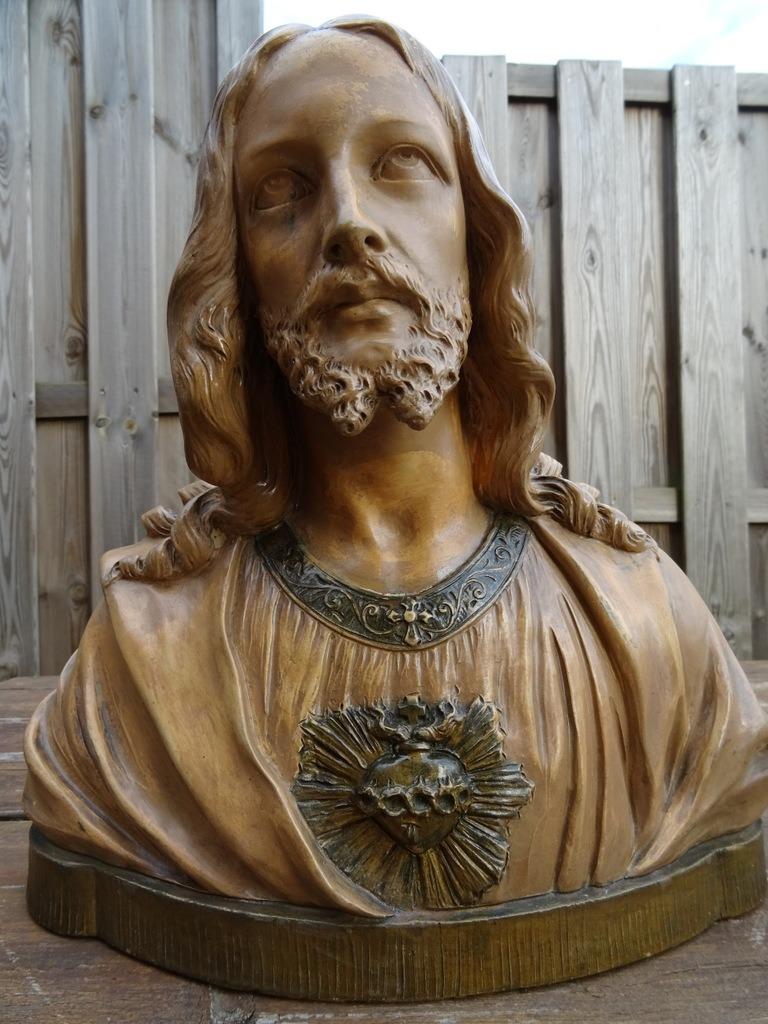 Ancienne statue de Jésus Parentani Belgique 33cm 1910, Antiquités & Art, Antiquités | Objets religieux, Enlèvement ou Envoi