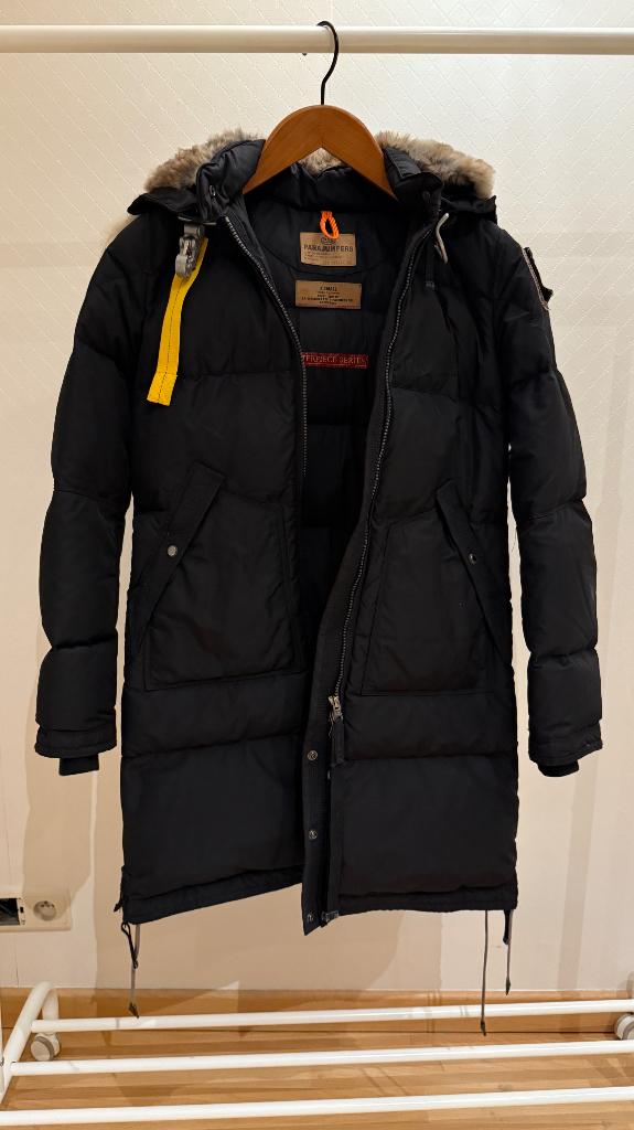 Parajumpers lange dames jas, Zwart, Maat 34 (XS) of kleiner, Gedragen, Parajumpers