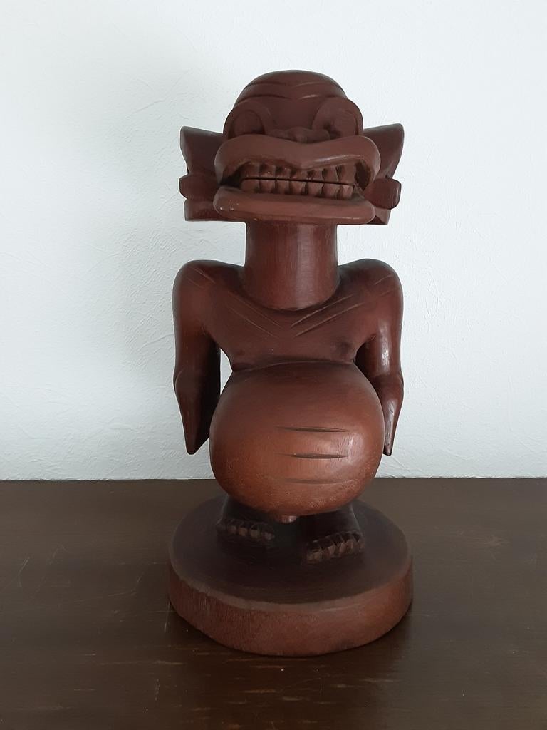 Houten tribal beeld., Antiek en Kunst, Kunst | Beelden en Houtsnijwerken, Ophalen of Verzenden