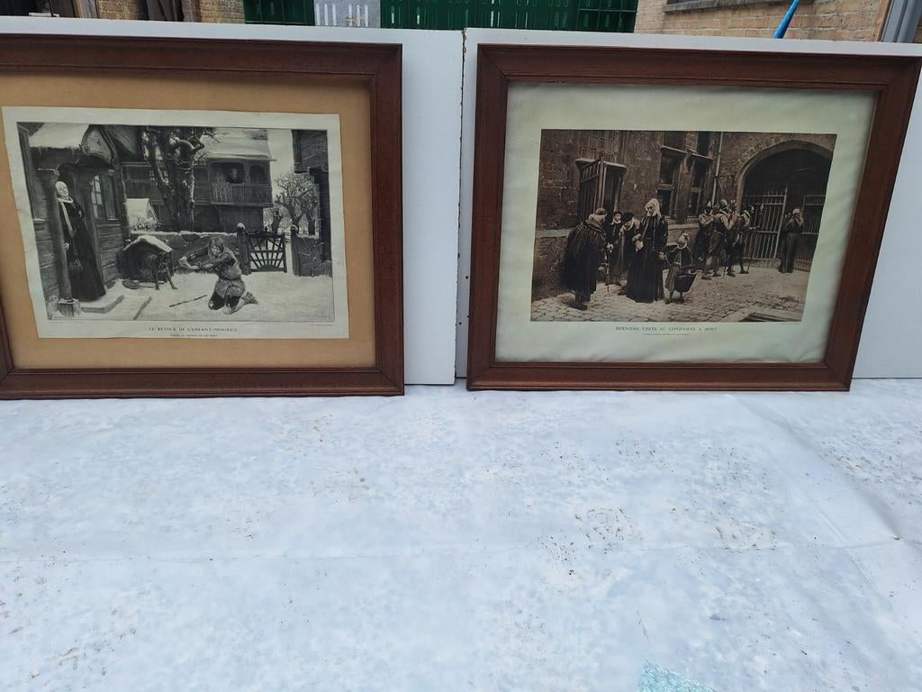 2 etsen klassiek, Ophalen of Verzenden