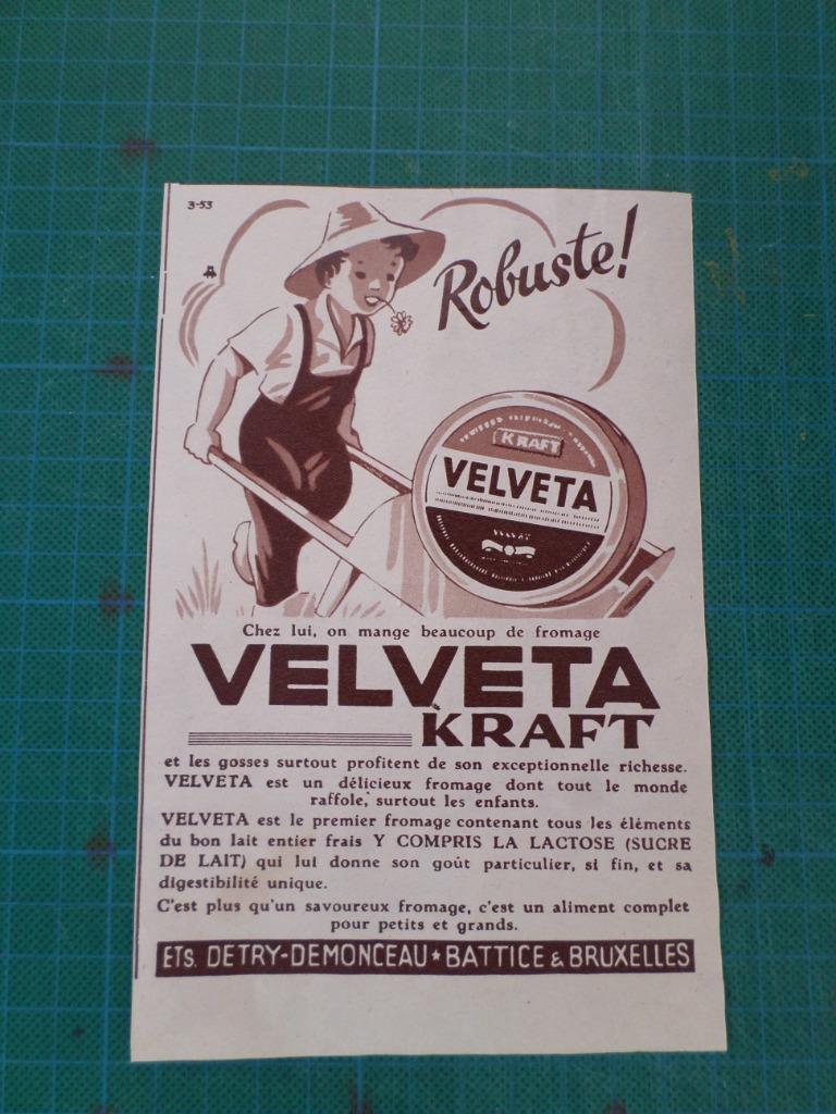 Kraft fromage - publicité papier - 1953, Ophalen of Verzenden, Gebruikt, Overige typen