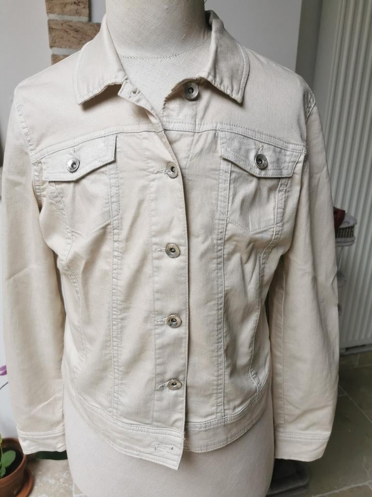 Magnifique veste beige de chez Atmos fashion, Enlèvement ou Envoi, Comme neuf, Taille 42/44 (L), Beige