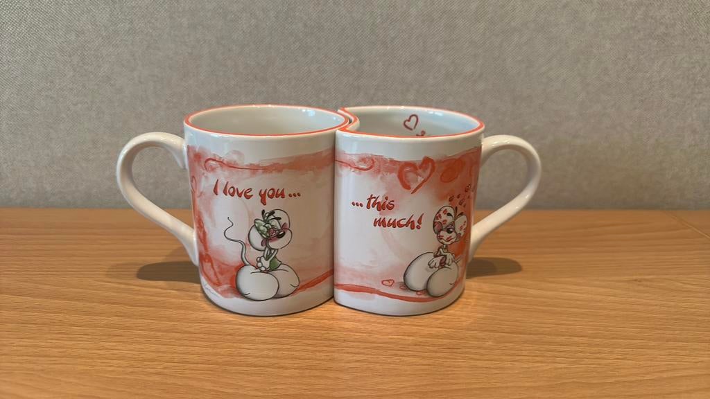 Diddl tasse I love you…this much!, Collections, Diddl, Enlèvement ou Envoi, Différentes figurines, Comme neuf, Service