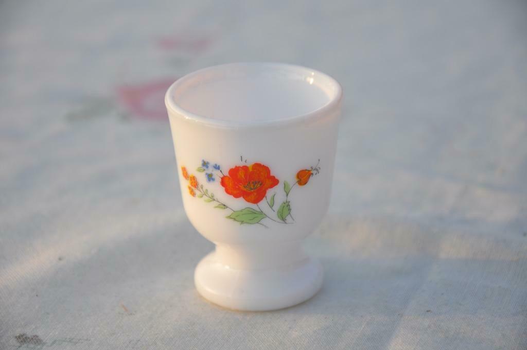 coquetier arcopal petite fleur, Enlèvement ou Envoi, Utilisé, Autres matériaux, Autres types