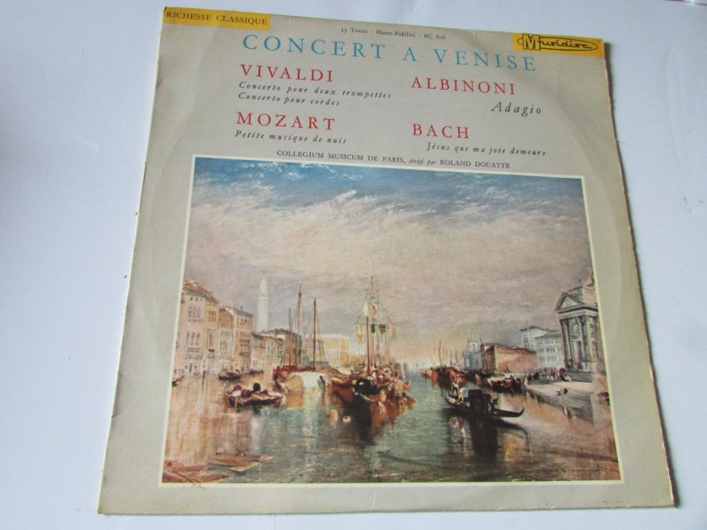 CONCERT À VENISE, VIVALDI - ALBINONI - MOZART - BACH, LP, 12 pouces, Enlèvement ou Envoi, Utilisé, Musique de chambre