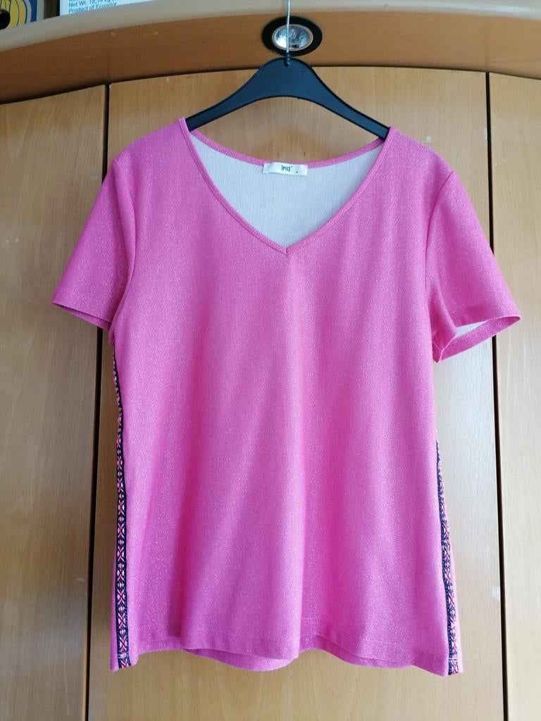 Glittershirt, Maat 38/40 (M), Ophalen of Verzenden, Korte mouw, Roze